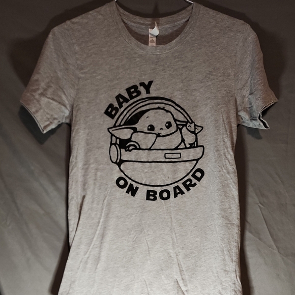 Bella Canvas Tops - Bella Canvas Gray Baby On Board Tee